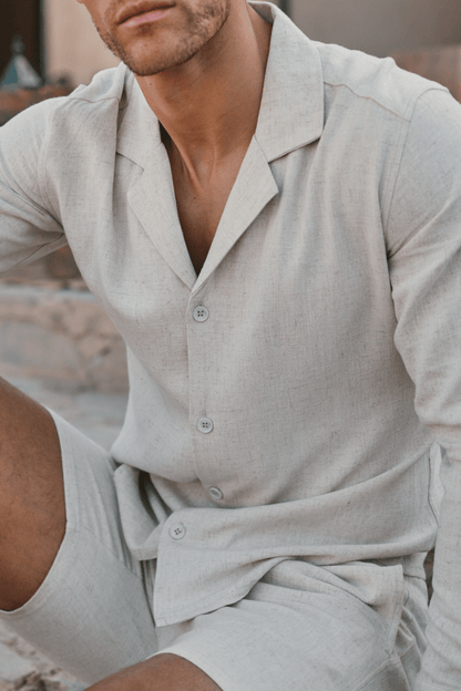 Cami Linen Shirt - Oatmeal