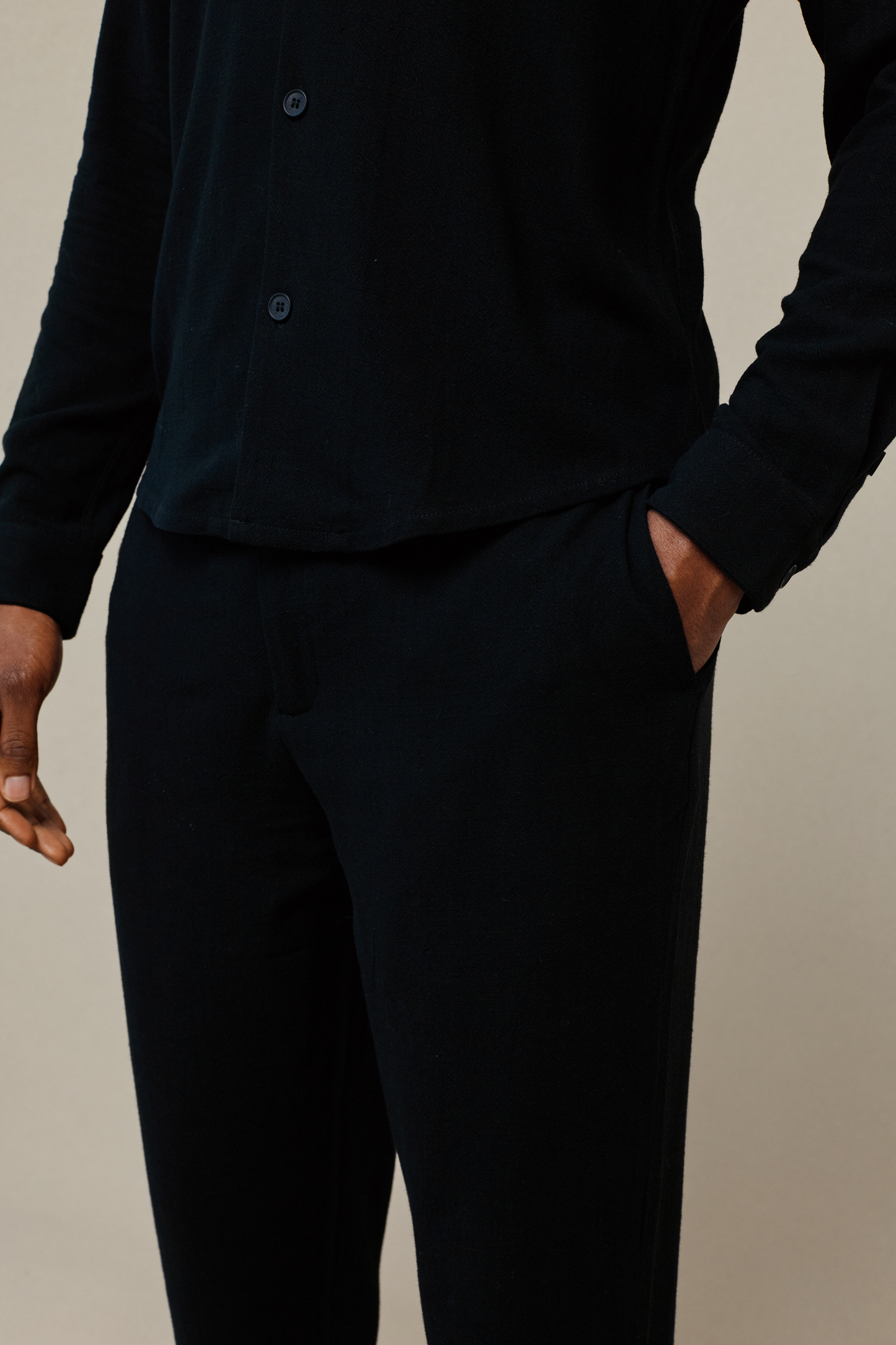 Cami Linen Straight Leg Trouser - Black