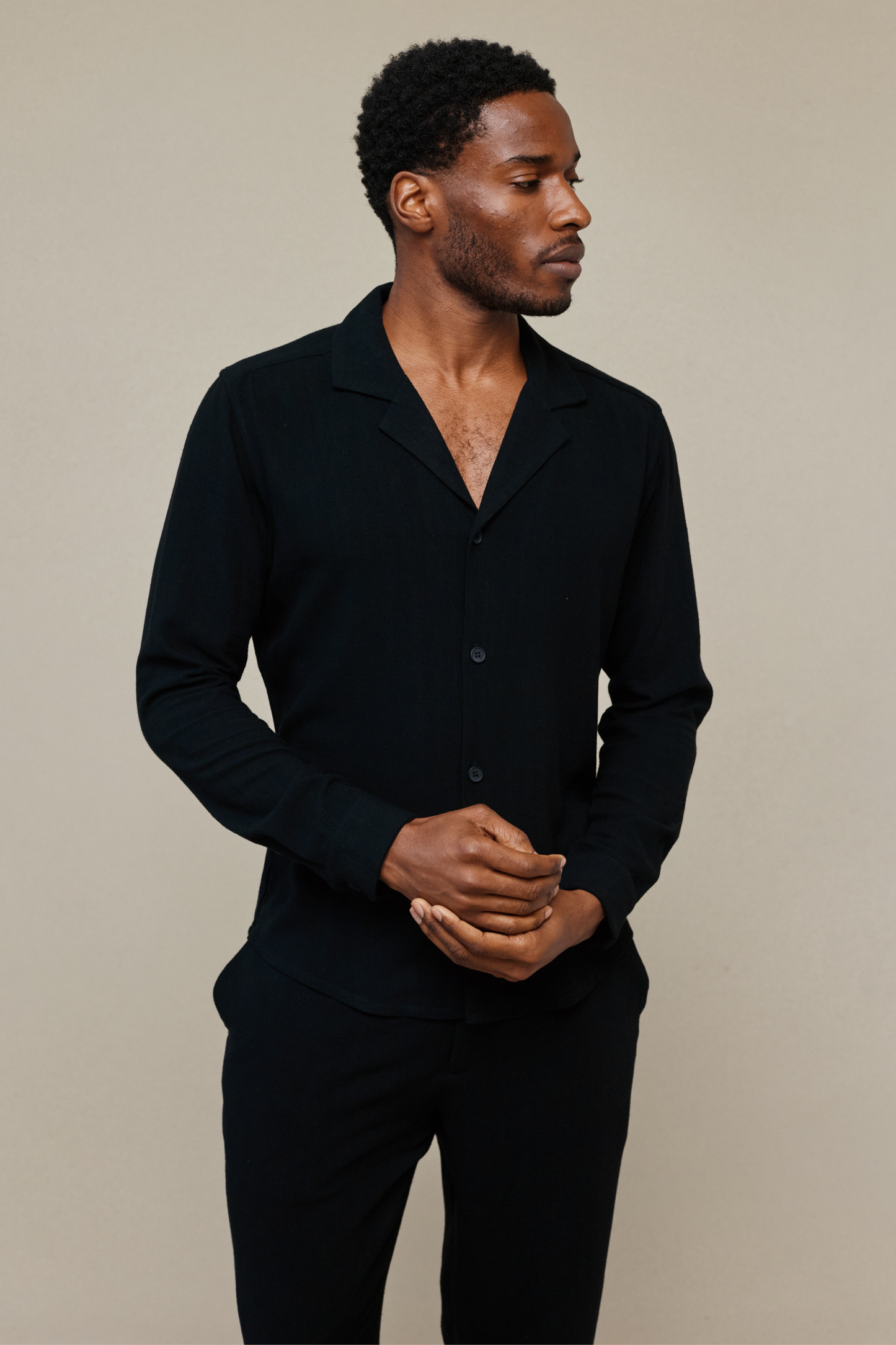Cami Linen Shirt - Black