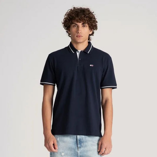 Short Sleeve Polo Shirt - Navy Blue