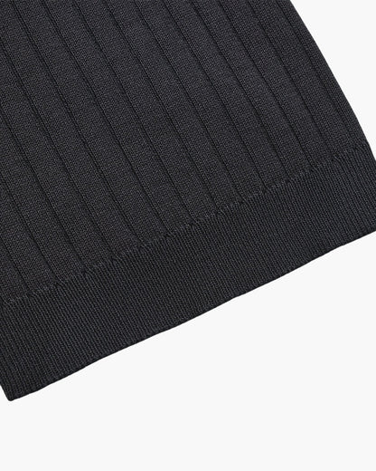 Premium Ribbed Knit Polo