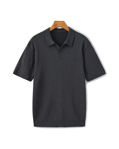 Premium Ribbed Knit Polo
