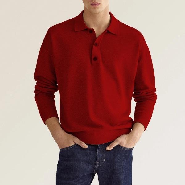 Old Money Long Sleeve Polo Shirt Casual