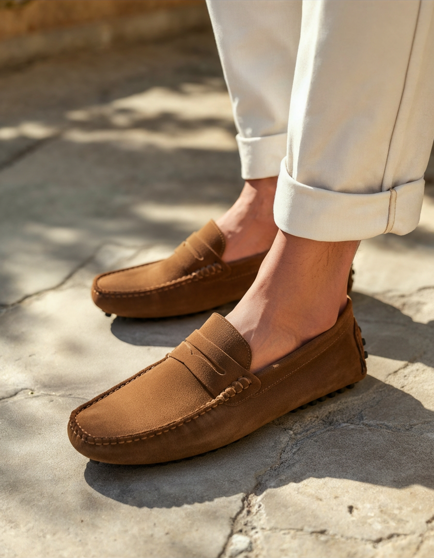 Wildleder Fahrer Slipper