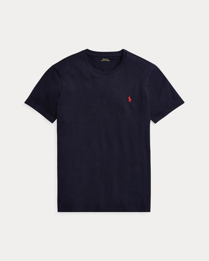Slim fit jersey crew neck t-shirt  RL - NAVY BLUE