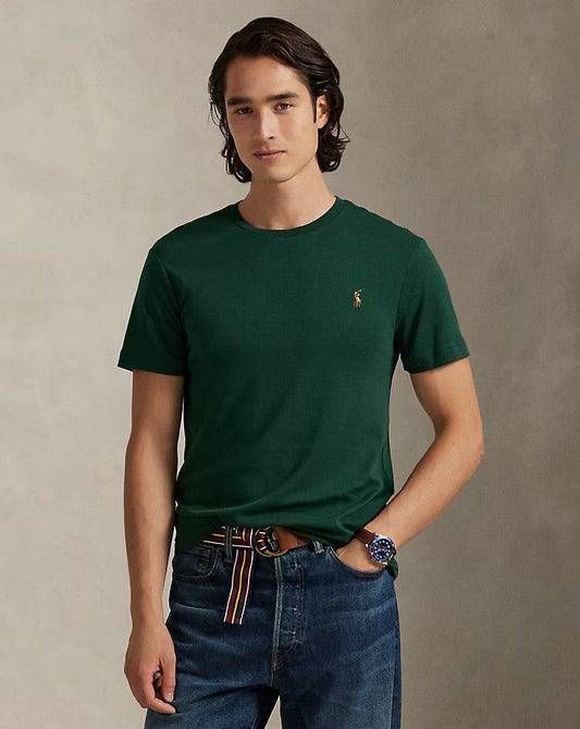 Slim fit jersey crew neck t-shirt  RL - Vintage Pine